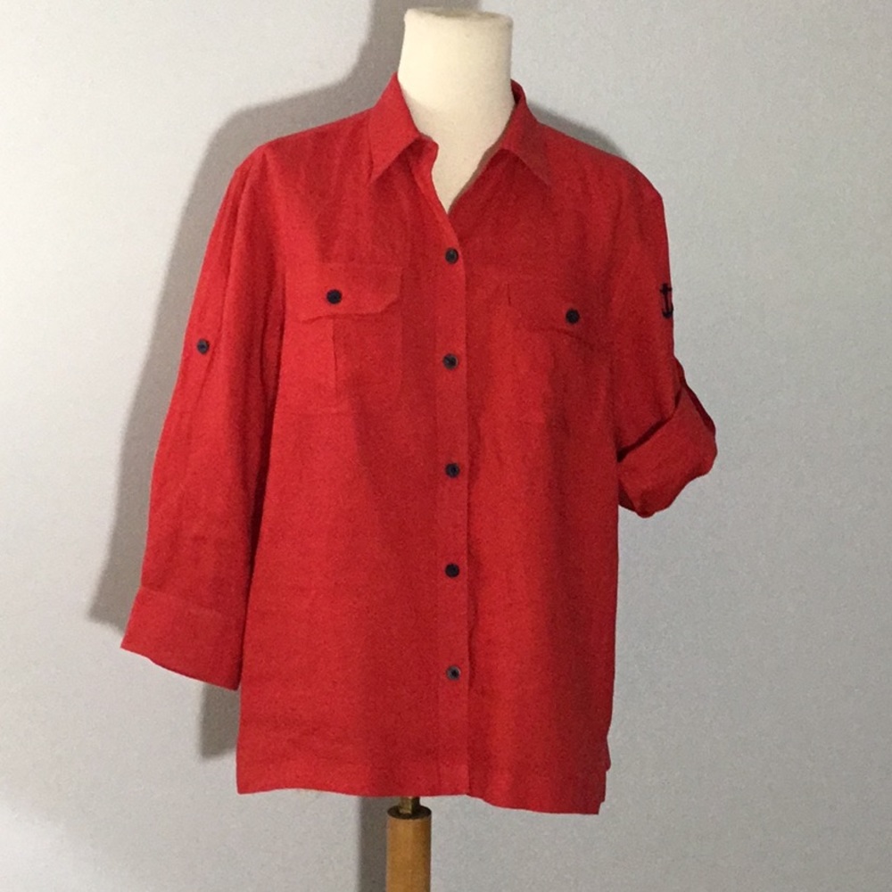 Lauren Ralph Lauren 100% Linen Shirt, sz L